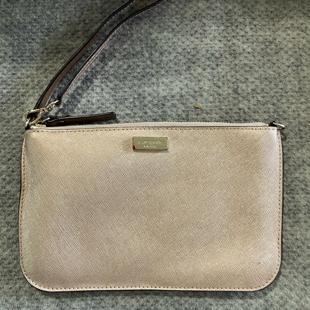 Kate Spade Saffiano Leather Cream Wristlet